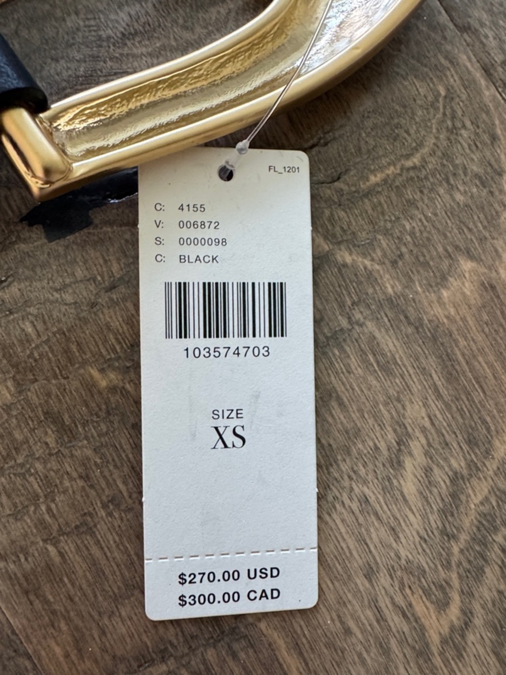 Anthropologie Streets Ahead Big Buckle Western Belt Gold Plated Leather Size XS - Picture 9 of 12